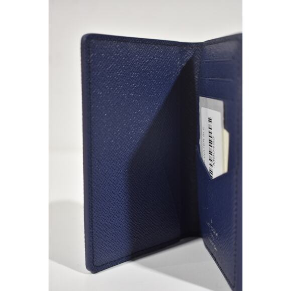 Louis Vuitton Watercolor Blue White Monogram Logo Pocket Organizer Card Wallet - Picture 9 of 9